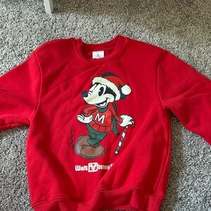 Disney Red Mickey Mouse Holiday Sweatshirt